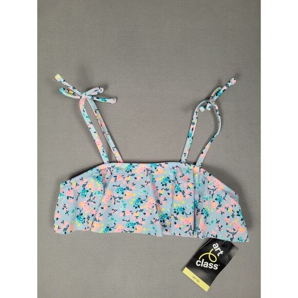 Art Class Girls' Flounce Bikini Top, UPF 50+, Size Medium (7/8) - Picture 3 of 4